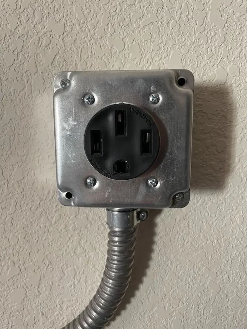 NEMA 14-50 outlet installed for Electrical Panel Upgrade in South Run